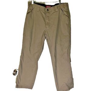 Coleman Men’s Utility Cargo Pants Beige Outdoor GorpCore Cabincore Hiking 36x30